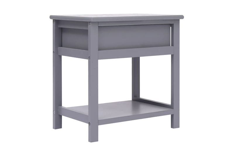 Sängbord 2 st grå 40x29x42 cm paulownia - Grå - Sängbord - Bord