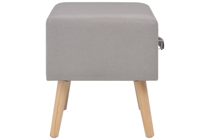 Sängbord 2 st grå 40x35x40 cm tyg - Grå - Sängbord - Bord