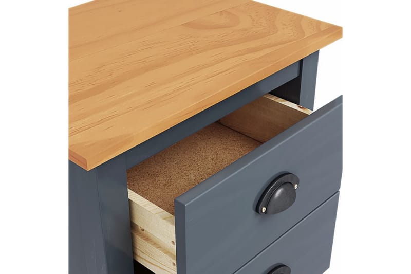 Sängbord 2 st Hill Range 46x35x49,5 cm massiv furu - Grå - Möbler - Sovrum - Sängbord
