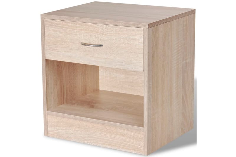 Sängbord 2 st med låda ekfärgad - Brun - Möbler - Sovrum - Sängbord