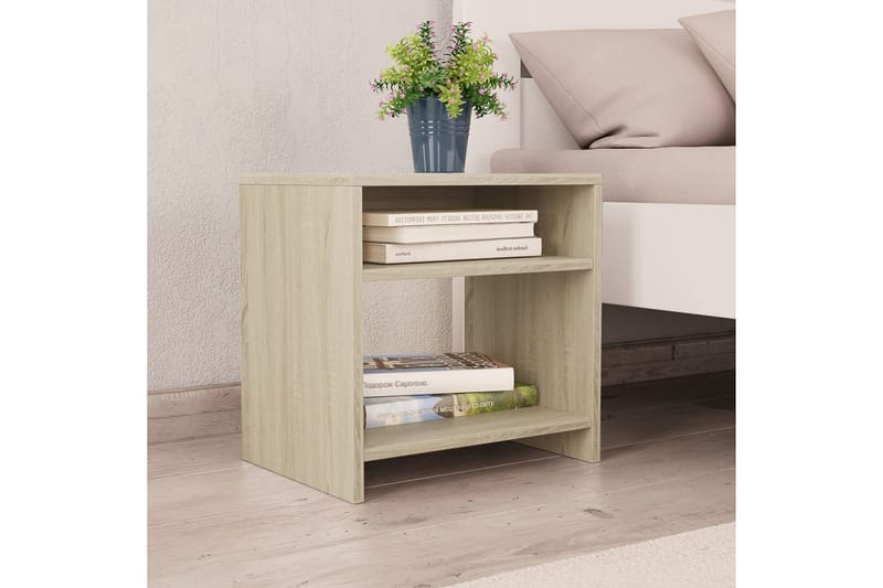Sängbord 2 st sonoma ek 40x30x30 cm spånskiva - Brun - Möbler - Sovrum - Sängbord