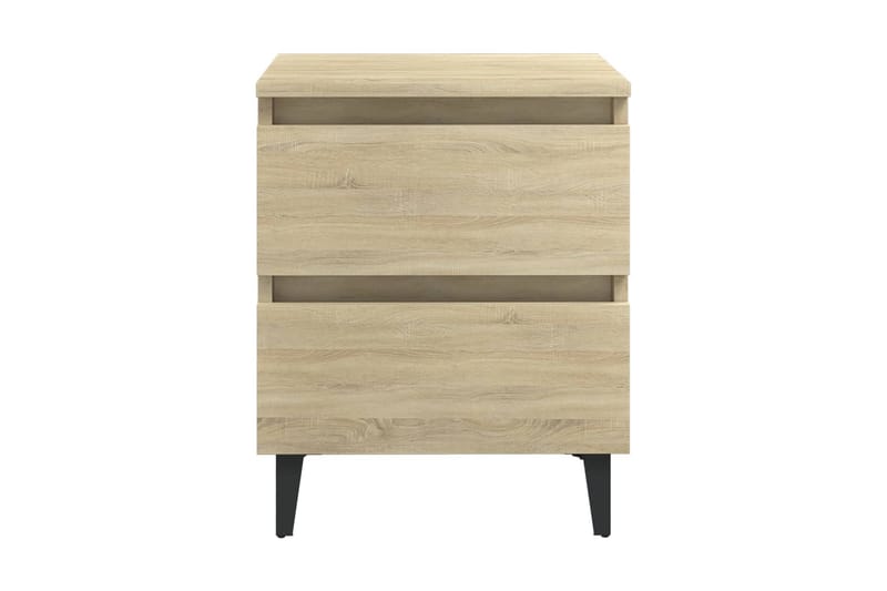 Sängbord 2 st sonoma-ek 40x35x50 cm spånskiva - Brun - Möbler - Sovrum - Sängbord