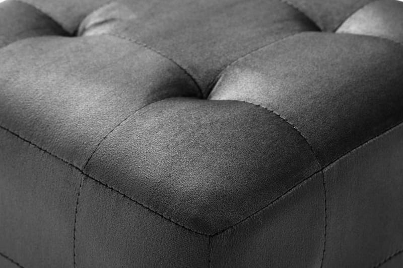 Sängbord 2 st svart 30x30x30 cm sammetstyg - Svart - Möbler - Sovrum - Sängbord