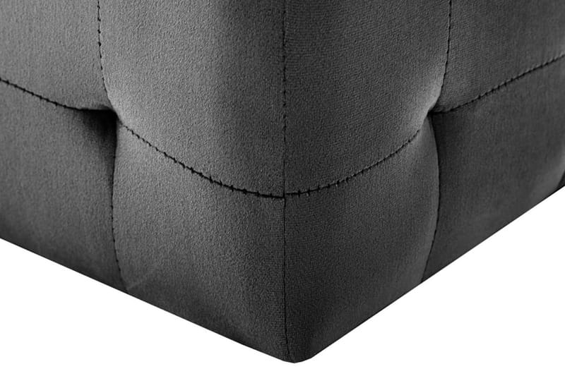 Sängbord 2 st svart 30x30x30 cm sammetstyg - Svart - Möbler - Sovrum - Sängbord