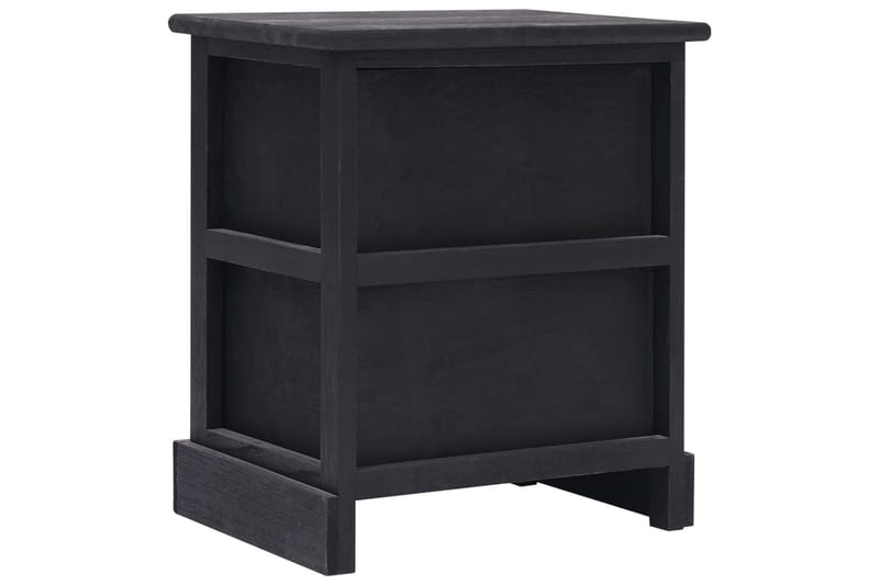 Sängbord 2 st svart 38x28x45 cm kejsarträ - Svart - Sängbord - Bord
