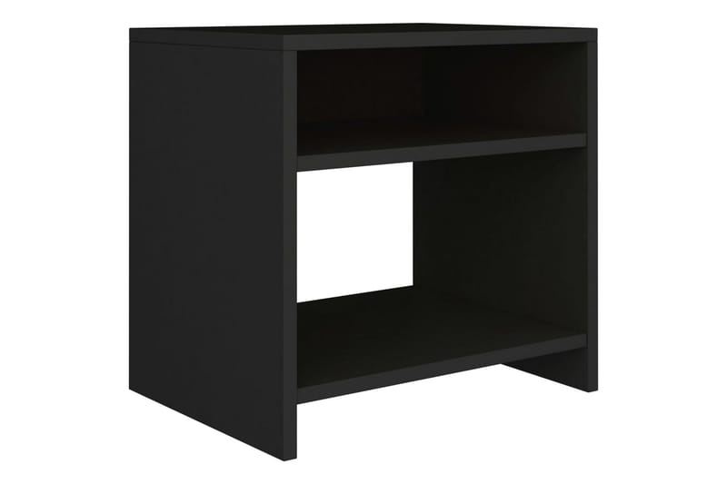 Sängbord 2 st svart 40x30x40 cm spånskiva - Svart - Möbler - Sovrum - Sängbord