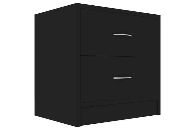 Sängbord 2 st svart 40x30x40 cm spånskiva - Svart - Möbler - Sovrum - Sängbord