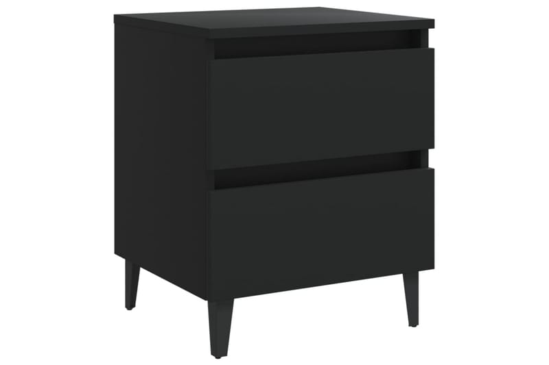 Sängbord 2 st svart 40x35x50 cm spånskiva - Svart - Möbler - Sovrum - Sängbord