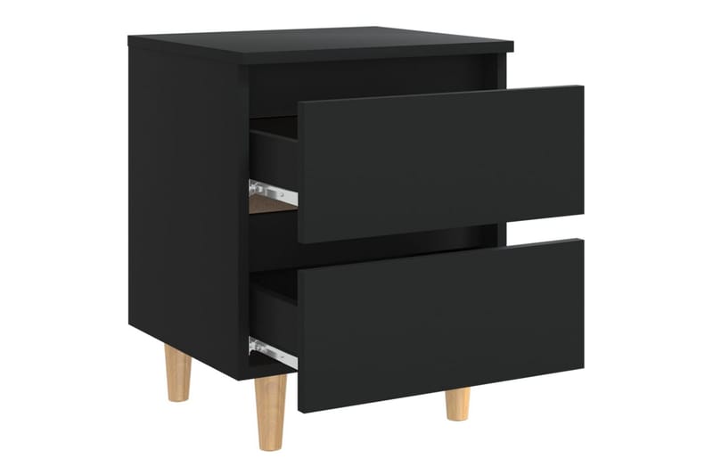 Sängbord 2 st svart 40x35x50 cm spånskiva - Svart - Möbler - Sovrum - Sängbord