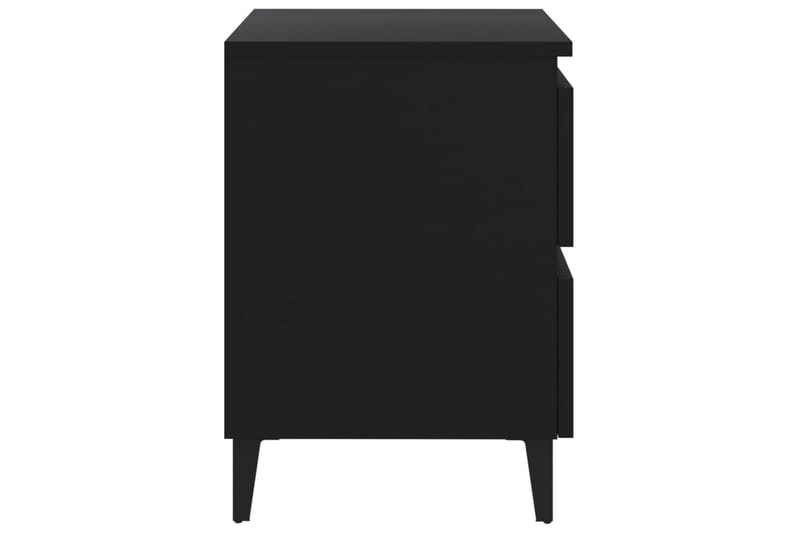 Sängbord 2 st svart 40x35x50 cm spånskiva - Svart - Möbler - Sovrum - Sängbord