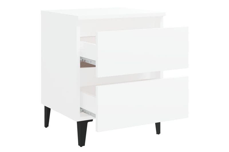 Sängbord 2 st vit 40x35x50 cm spånskiva - Vit - Möbler - Sovrum - Sängbord