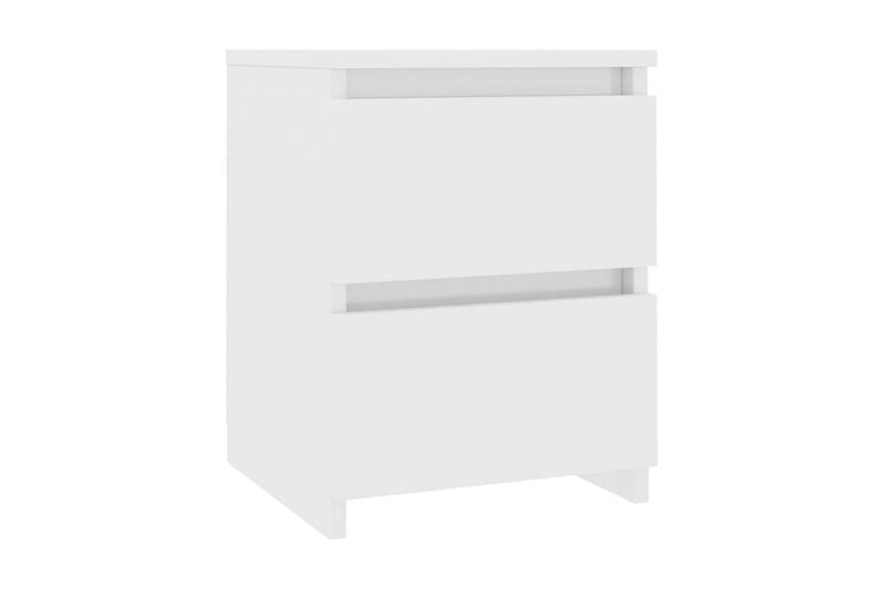 Sängbord 2 st vit högglans 30x30x40 cm spånskiva - Vit - Möbler - Sovrum - Sängbord