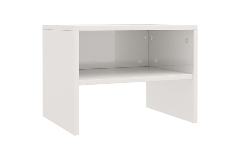 Sängbord 2 st vit högglans 40x30x30 cm spånskiva - Vit - Möbler - Sovrum - Sängbord