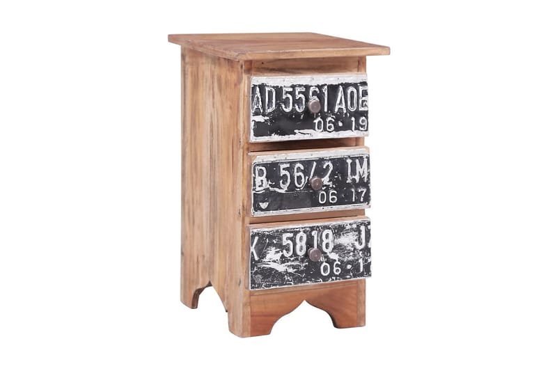 Sängbord 30x30x51 cm massivt återvunnet trä - Brun - Möbler - Sovrum - Sängbord