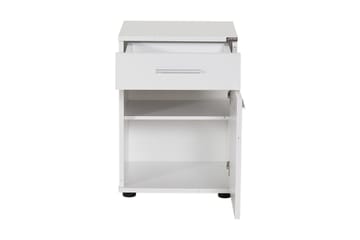 Sängbord 40 cm 2 Skåp - Vit - Möbler - Sovrum - Sängbord