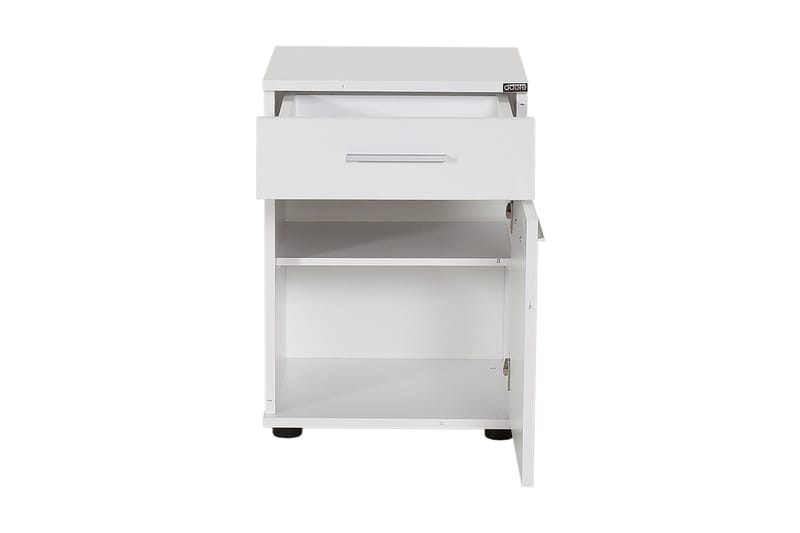 Sängbord 40 cm 2 Skåp - Vit - Möbler - Sovrum - Sängbord