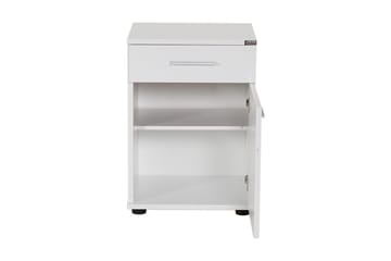 Sängbord 40 cm 2 Skåp - Vit - Möbler - Sovrum - Sängbord