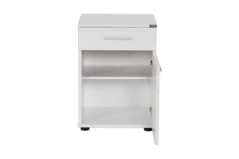Sängbord 40 cm 2 Skåp - Vit - Möbler - Sovrum - Sängbord