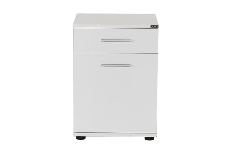 Sängbord 40 cm 2 Skåp - Vit - Möbler - Sovrum - Sängbord