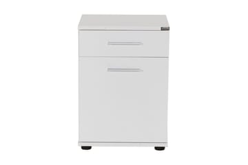 Sängbord 40 cm 2 Skåp - Vit - Möbler - Sovrum - Sängbord
