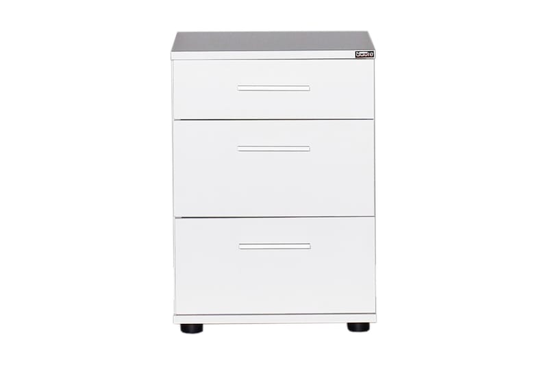 SÄNGBORD 40 cm 3 Skåp Vit - Möbler - Sovrum - Sängbord
