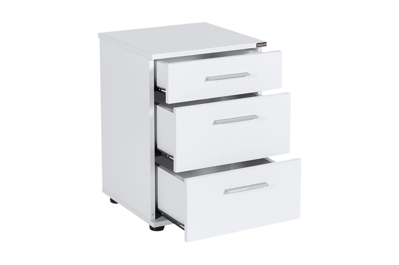 SÄNGBORD 40 cm 3 Skåp Vit - Möbler - Sovrum - Sängbord