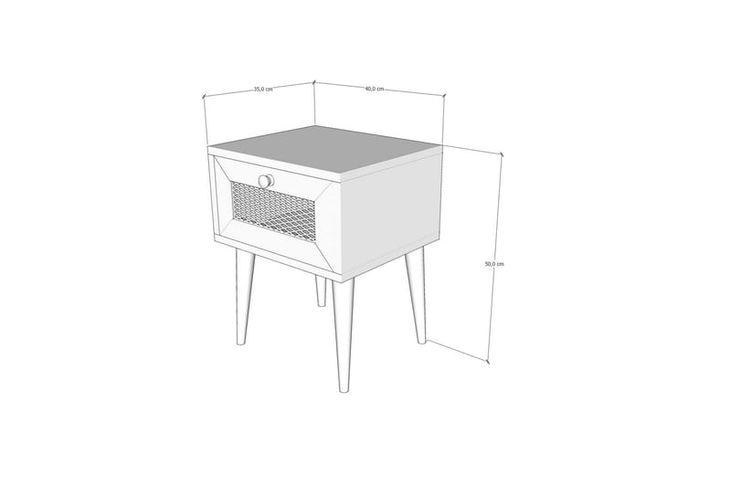 SÄNGBORD 40 cm Natur - Sängbord - Bord