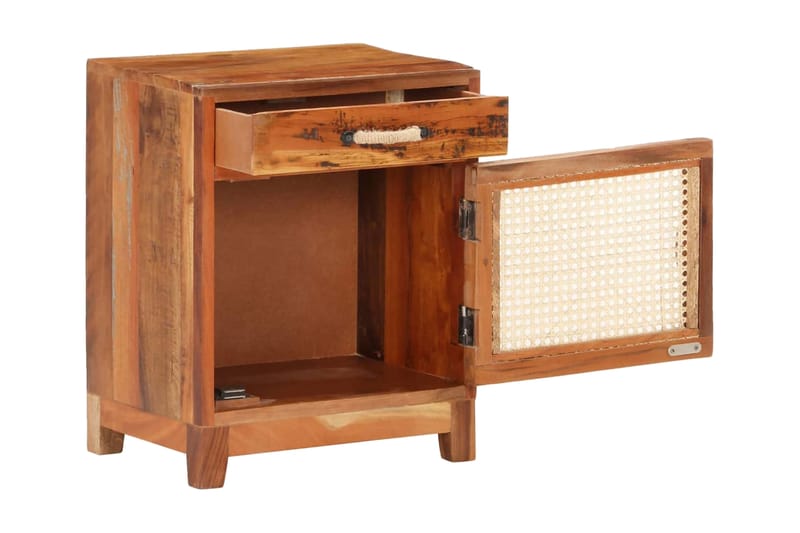 Sängbord 40x30x50 cm massivt återvunnet trä - Brun - Möbler - Sovrum - Sängbord