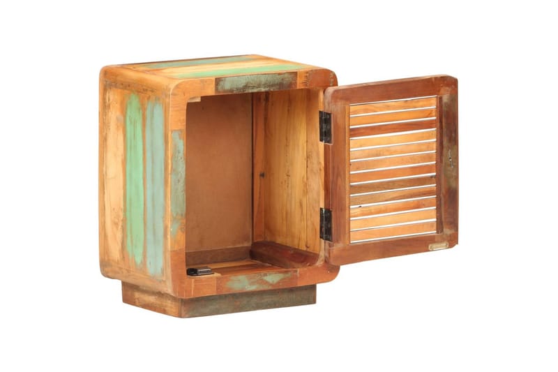 Sängbord 40x30x50 cm massivt återvunnet trä - Flerfärgad - Möbler - Sovrum - Sängbord