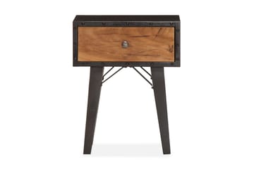 Sängbord 40x30x50 cm massivt återvunnet trä - Svart - Möbler - Sovrum - Sängbord