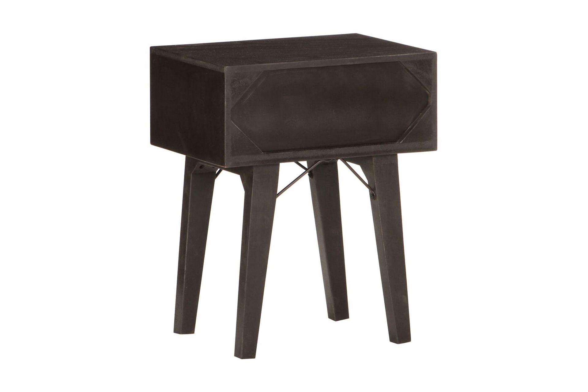 Sängbord 40x30x50 cm massivt återvunnet trä - Svart - Möbler - Sovrum - Sängbord