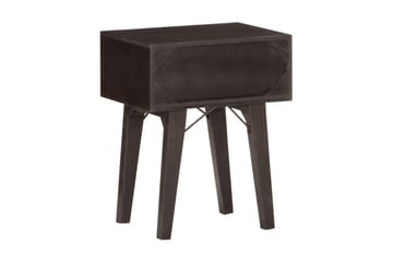 Sängbord 40x30x50 cm massivt återvunnet trä - Svart - Möbler - Sovrum - Sängbord