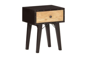 Sängbord 40x30x50 cm massivt återvunnet trä - Svart - Möbler - Sovrum - Sängbord