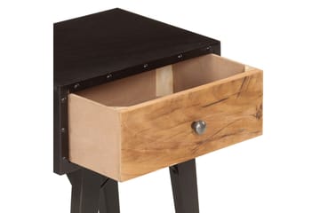 Sängbord 40x30x50 cm massivt återvunnet trä - Svart - Möbler - Sovrum - Sängbord