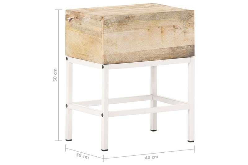 Sängbord 40x30x50 cm massivt mangoträ - Brun - Möbler - Sovrum - Sängbord