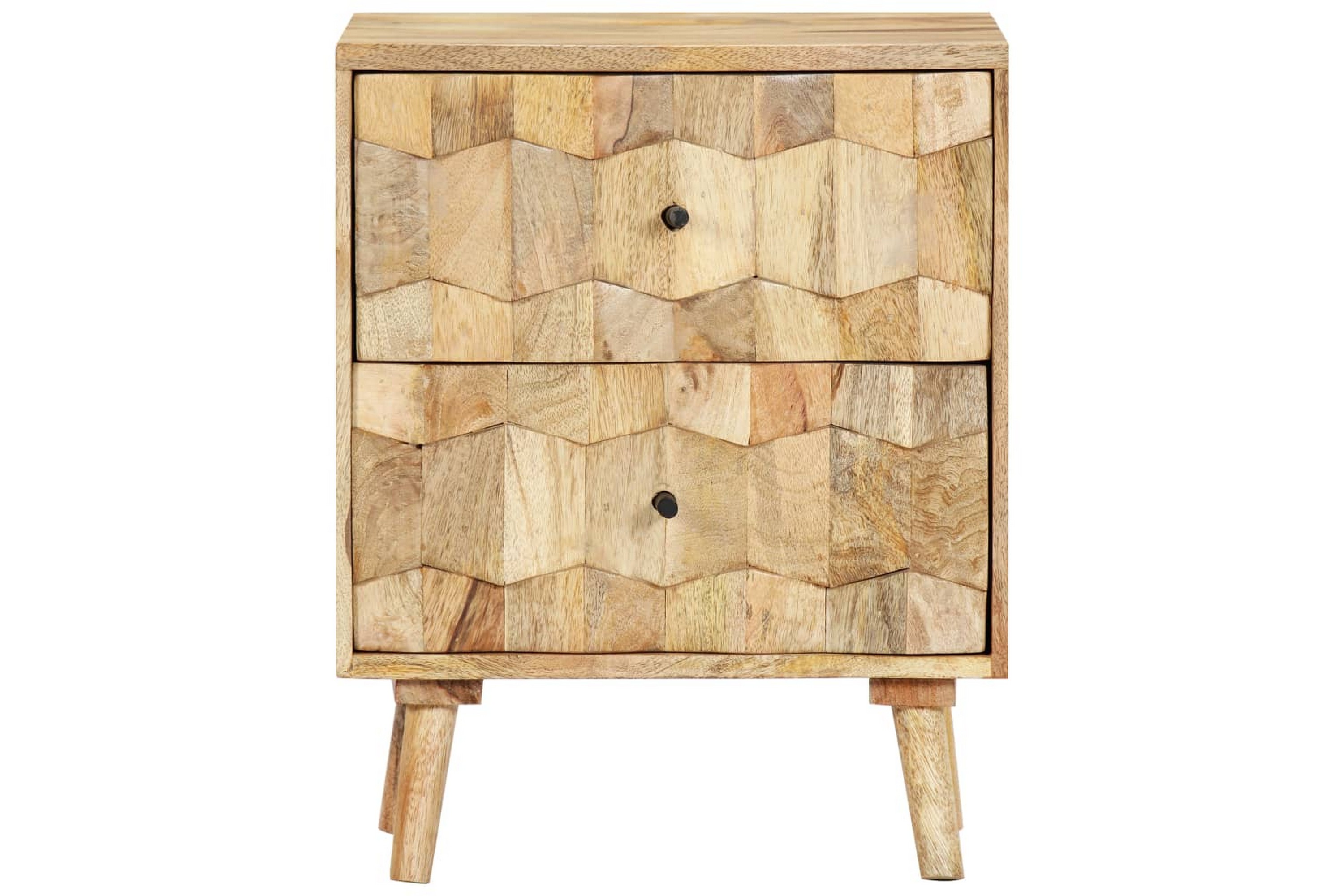 sängbord 40x30x50 cm massivt mangoträ - brun