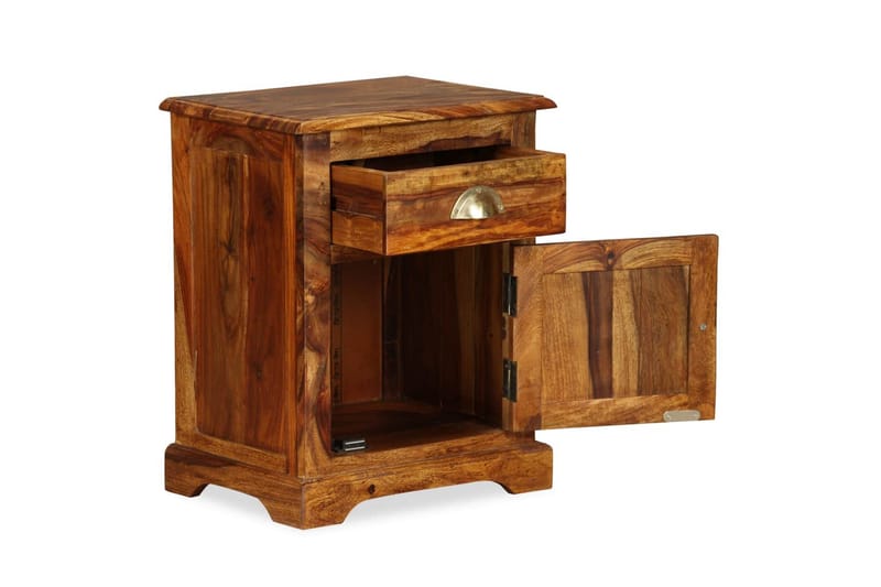 Sängbord 40x30x50 cm massivt sheesamträ - Brun - Möbler - Sovrum - Sängbord