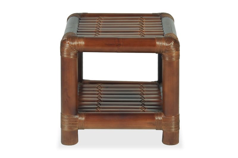 Sängbord 40x40x40 cm bambu mörkbrun - Brun - Sängbord - Bord