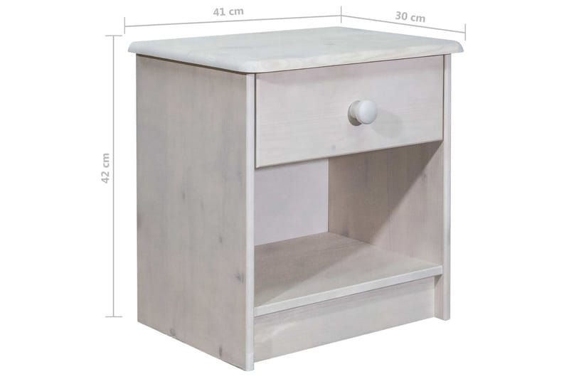 Sängbord 41x30x42 cm massiv furu - Brun - Möbler - Sovrum - Sängbord