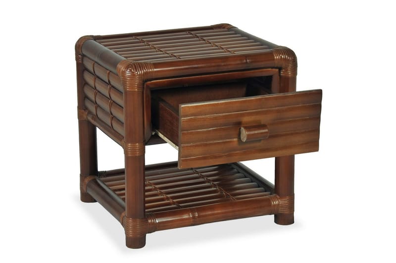 Sängbord 45x45x40 cm bambu mörkbrun - Brun - Sängbord - Bord