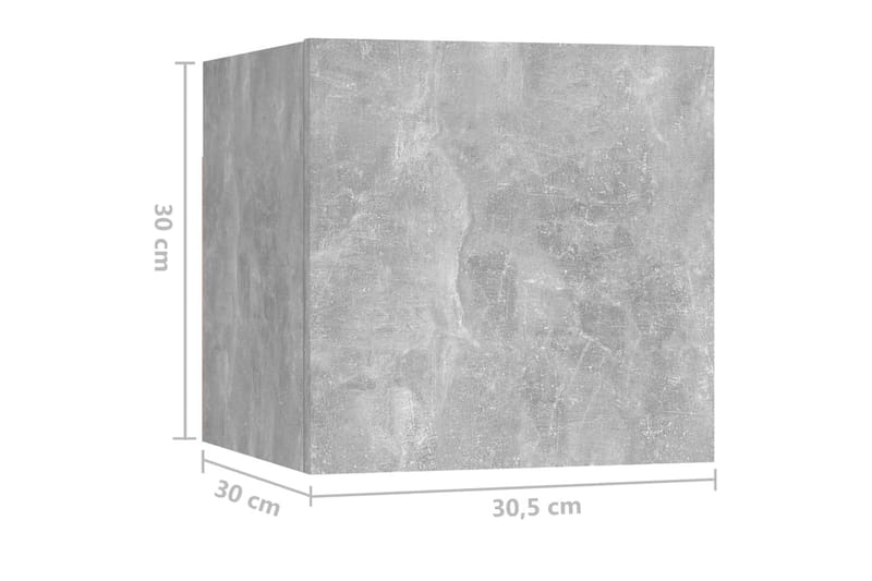 Sängbord betonggrå 30,5x30x30 cm spånskiva - Grå - Möbler - Sovrum - Sängbord