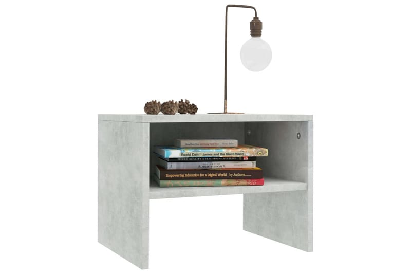 Sängbord betonggrå 40x30x30 cm spånskiva - Grå - Möbler - Sovrum - Sängbord