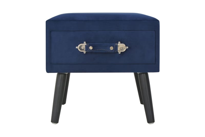 Sängbord blå 40x35x40 cm sammet - Blå - Sängbord - Bord