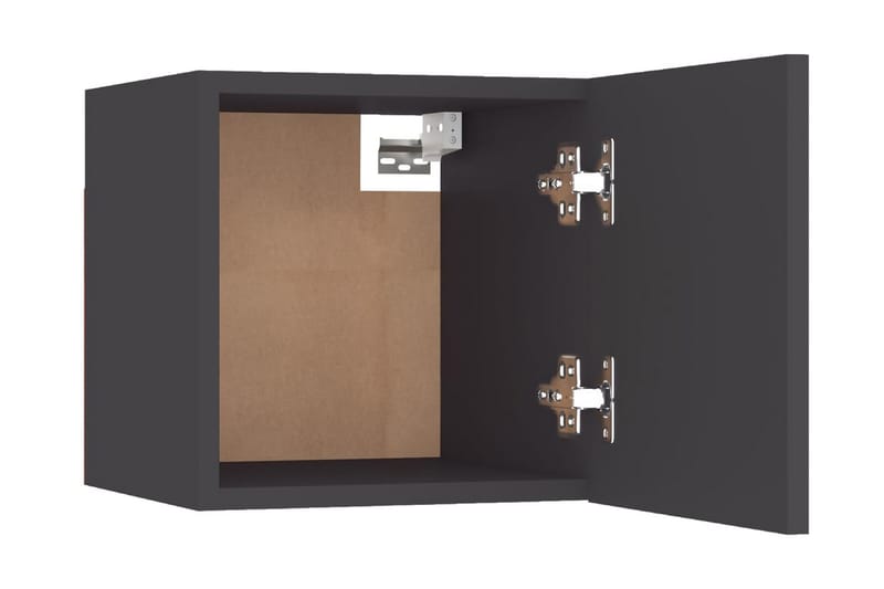Sängbord grå 30,5x30x30 cm spånskiva - Grå - Sängbord - Bord