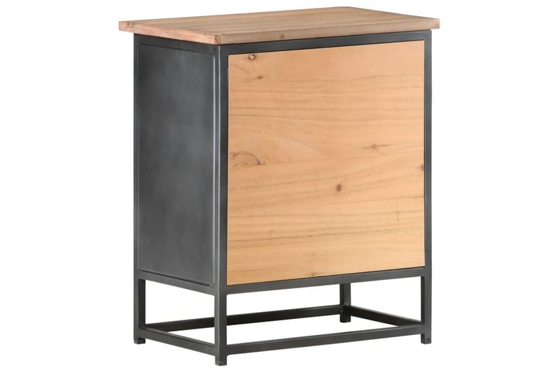 Sängbord grå 40x30x50 cm massivt akaciaträ - Grå - Sängbord - Bord