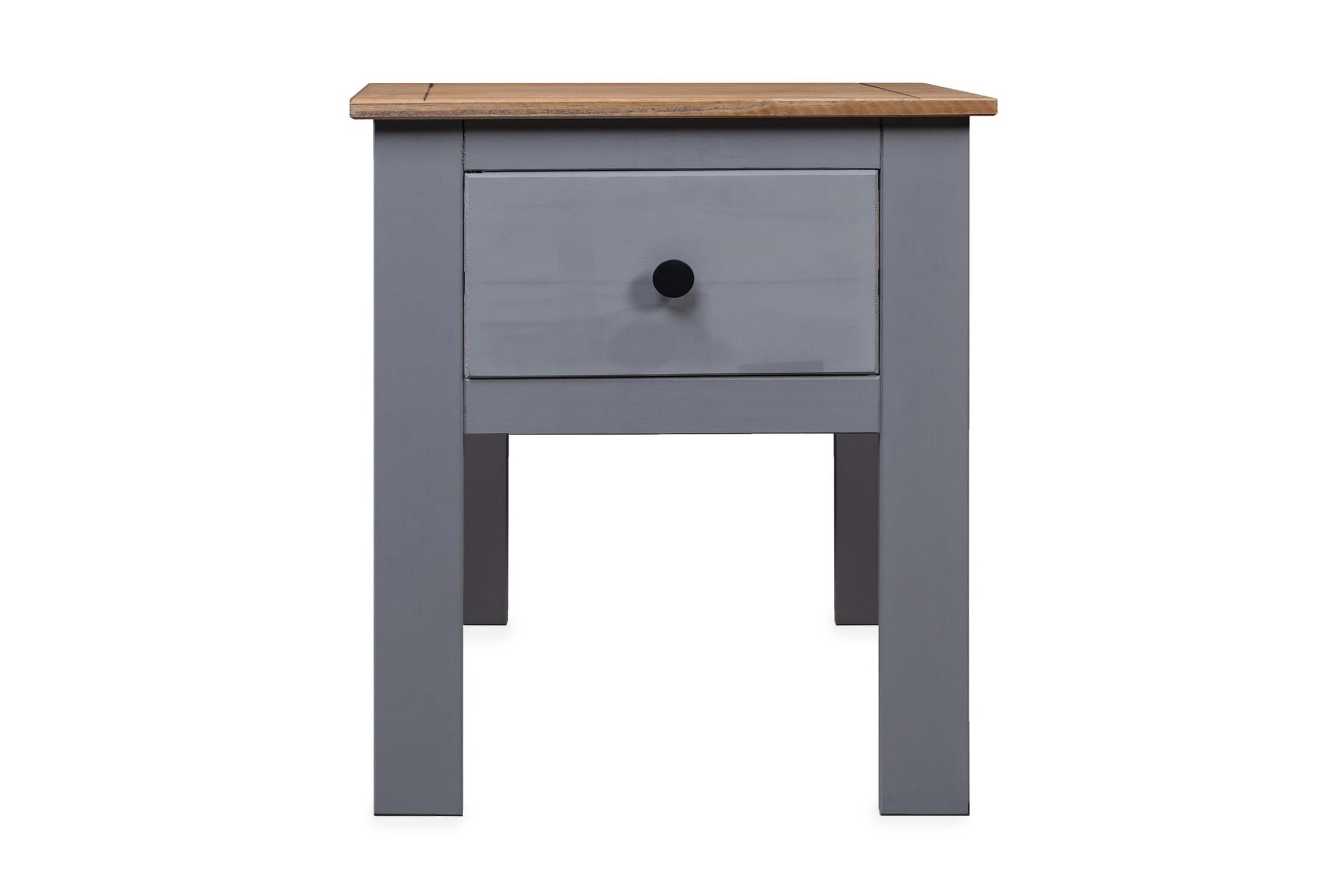 Sängbord grå 46x40x57 cm furu Panama – Grå