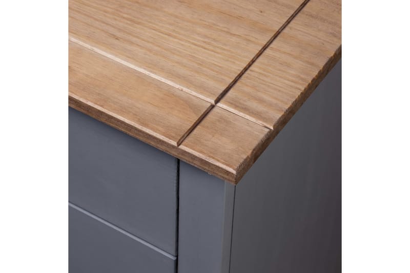 Sängbord grå 46x40x57 cm furu panama - Grå - Sängbord - Bord