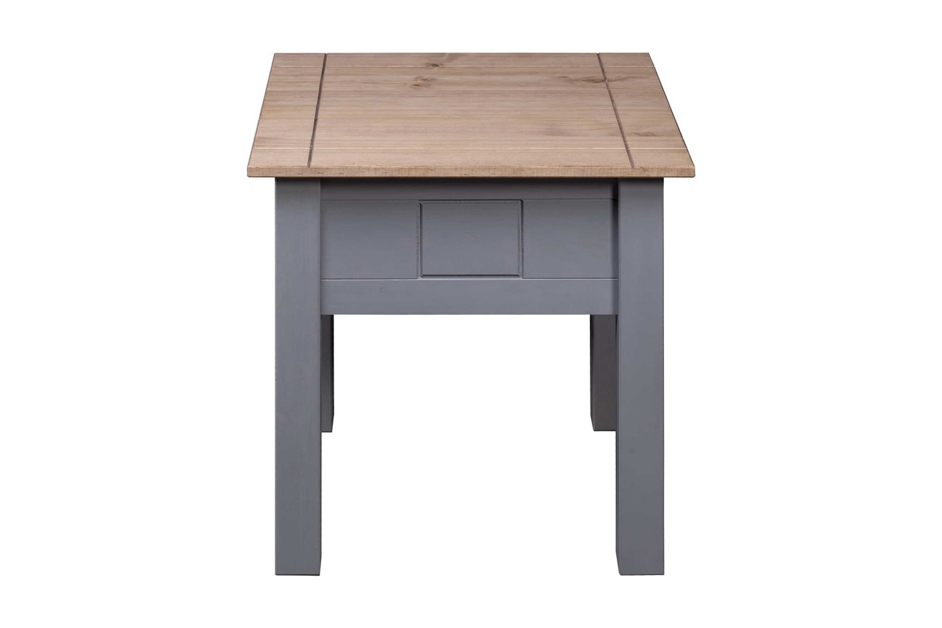 Sängbord grå 50,5×50,5×52,5 cm furu panama – Grå