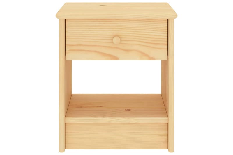 Sängbord ljust trä 35x30x40 cm massiv furu - Brun - Möbler - Sovrum - Sängbord
