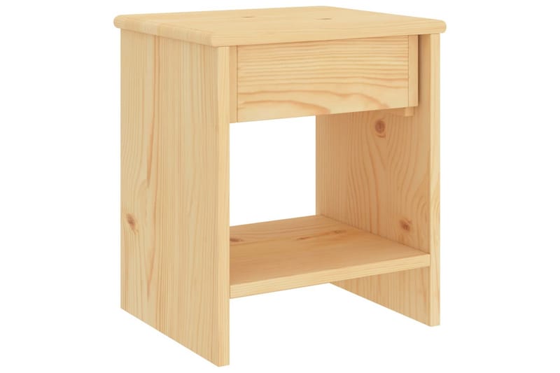 Sängbord ljust trä 35x30x40 cm massiv furu - Brun - Möbler - Sovrum - Sängbord
